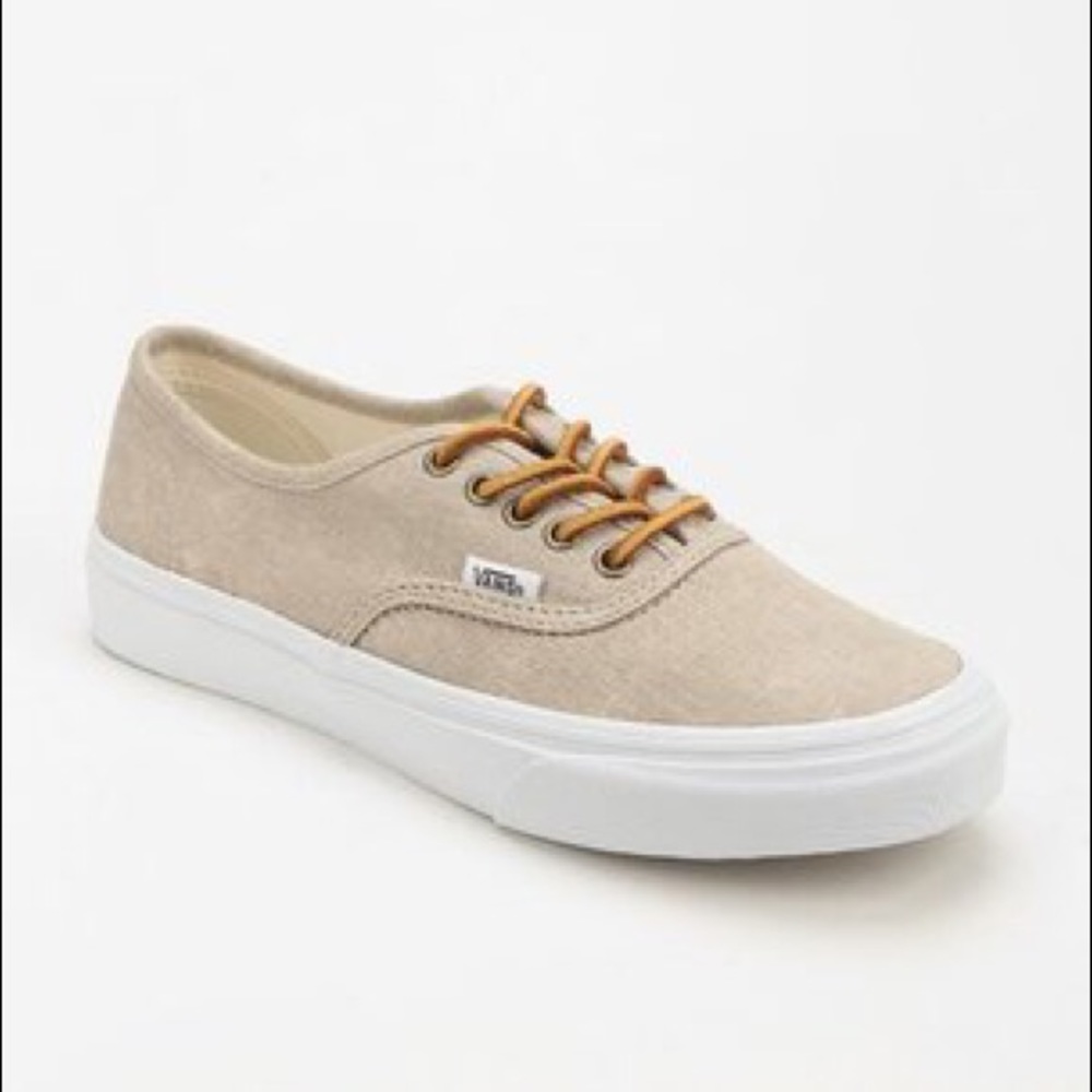Vans Tan Canvas Authentic Shoes